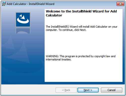 Add Calculator setup wizard